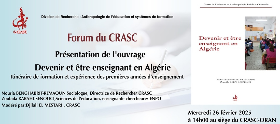 Devenir et être enseignant en Algérie Itinéraire de formation et expérience des premières années d’enseignement