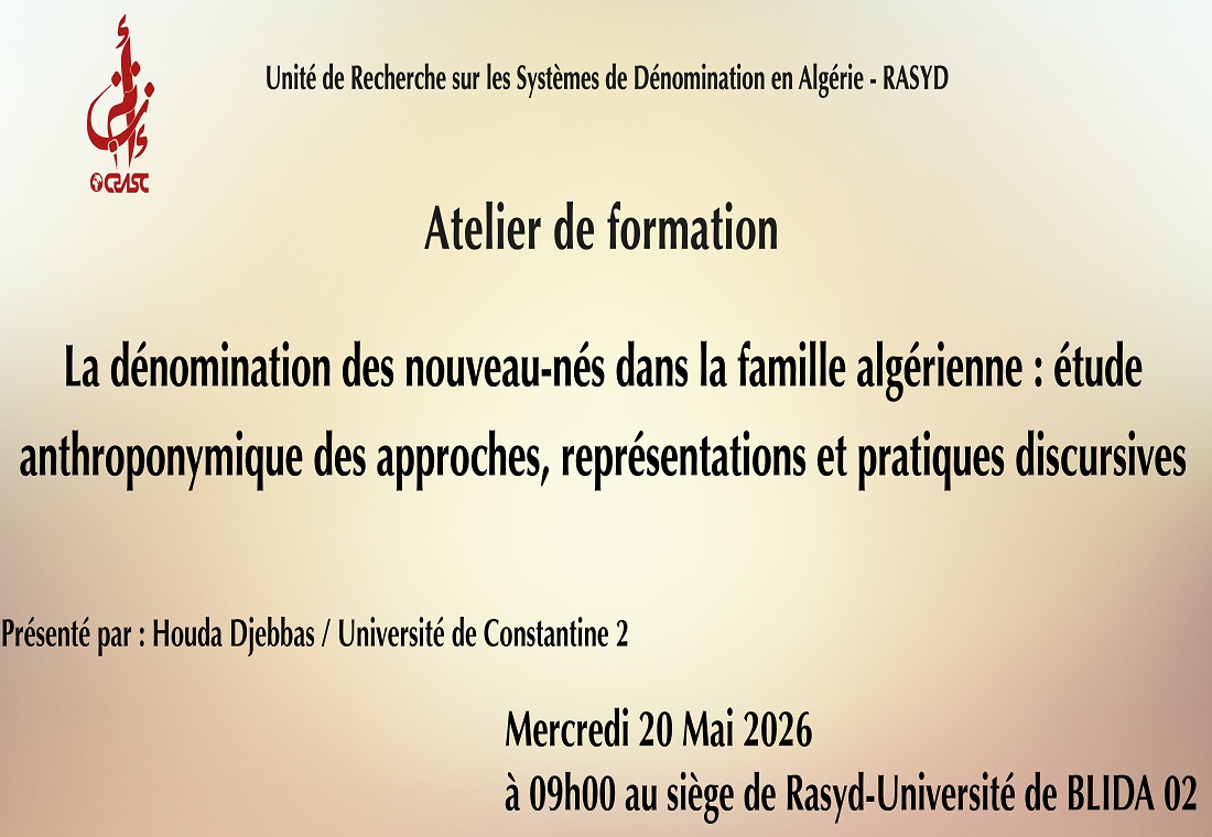 La dénomination des nouveau-nés dans la famille algérienne : étude anthroponymique des approches, représentations et pratiques discursives