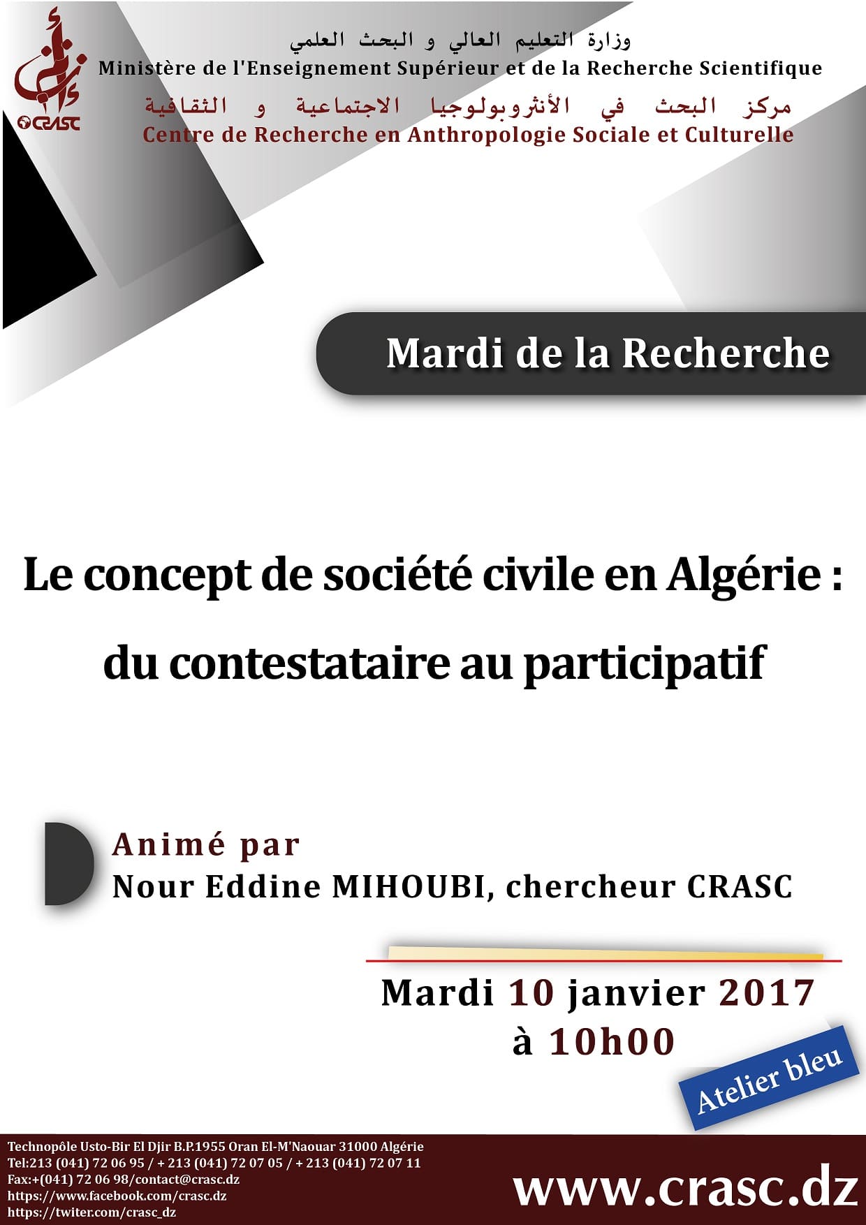 Le concept de société civil en Algérie : du contestataire au participatif