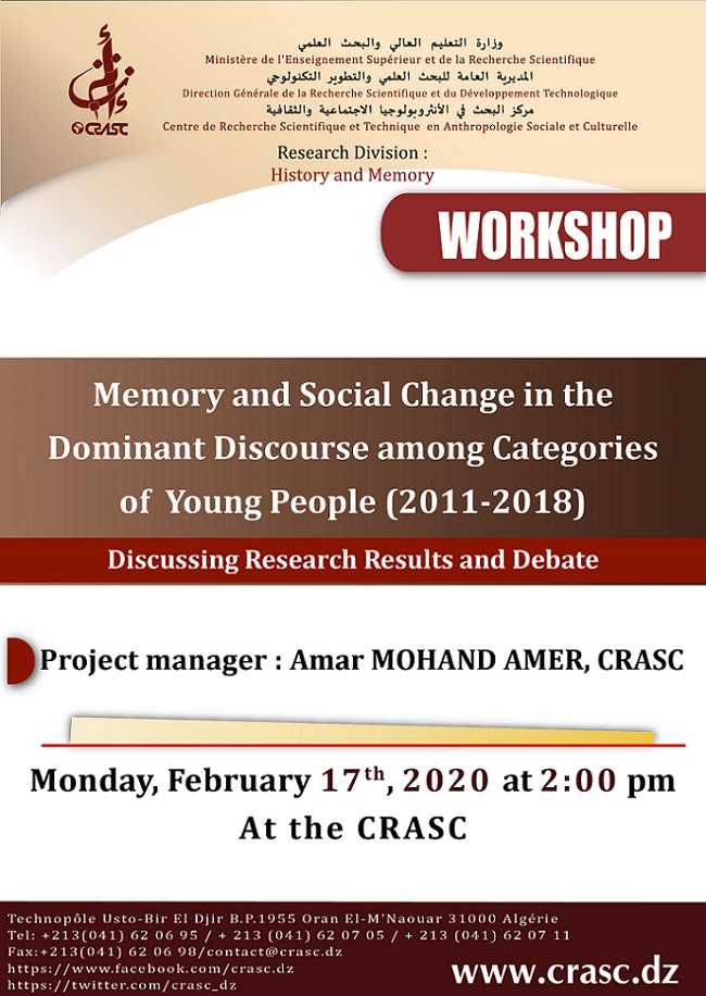 Memory and Social  Change in the  Dominant  Discourse among Categories of Young People(2011-2018)