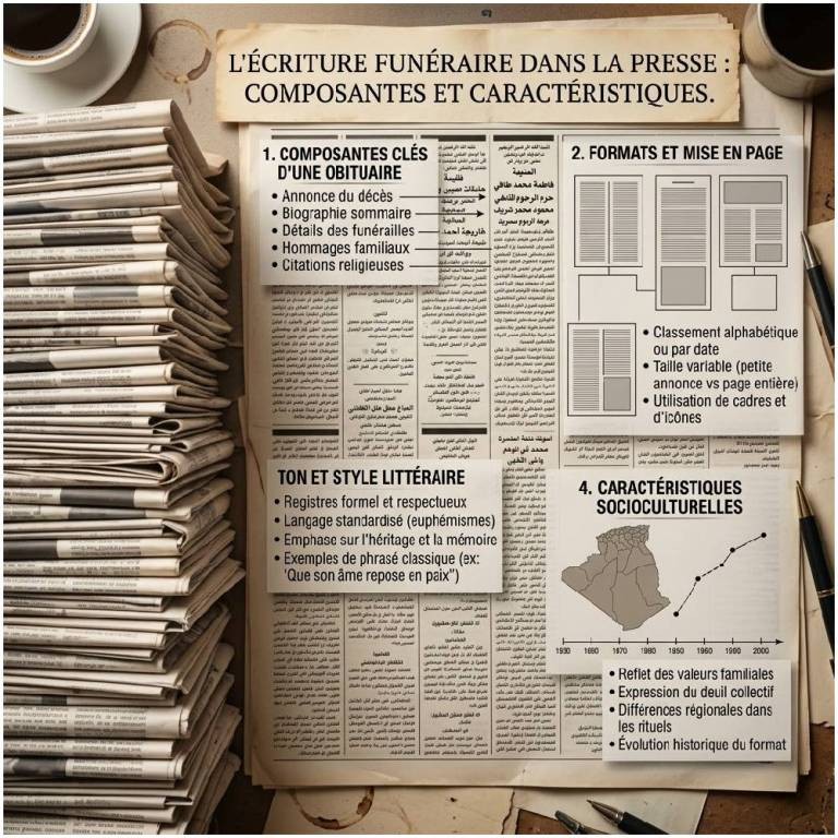 Funerary Writing in the Press and Newspapers : Components and Characteristics