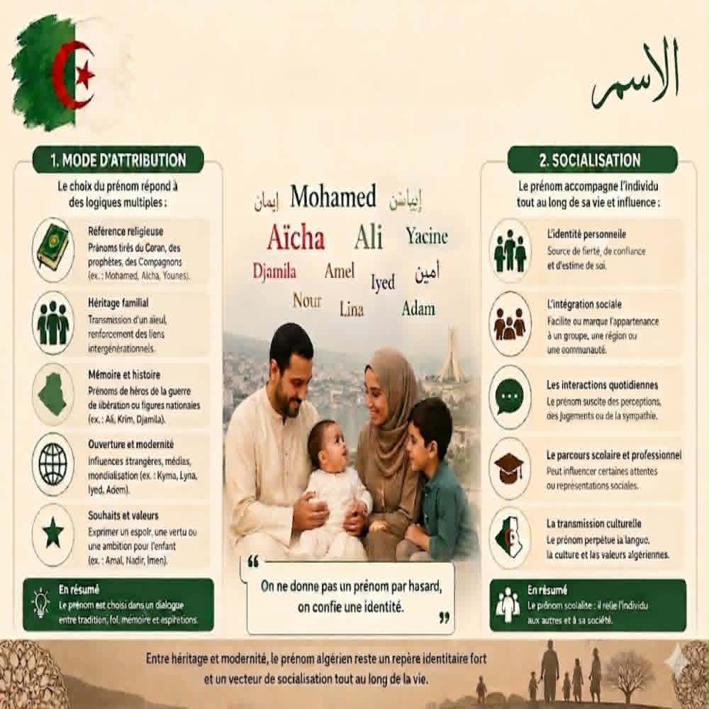 Algerian First Names : Attribution Patterns and Socialization "AFNAPS"