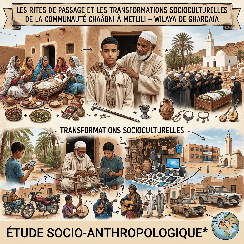 The Rites of Passage (from birth to death) and the Socio-Cultural Transformations of the Chaâbni Community in Metlili - Wilaya de Ghardaïa : A Socio-Anthropological Study