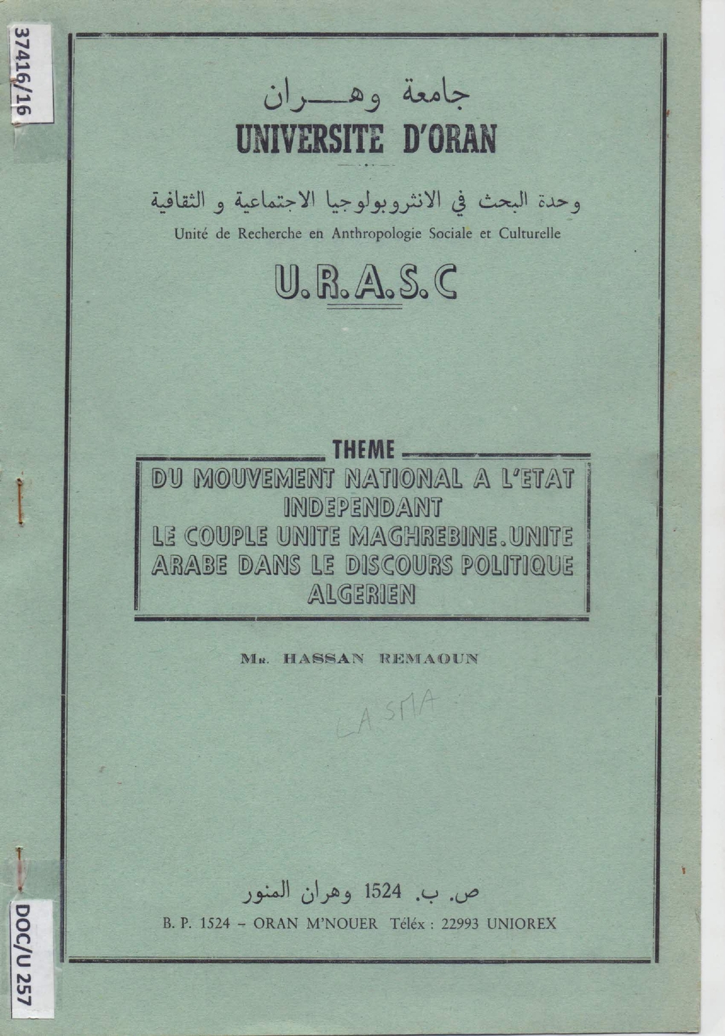 Du mouvement national à l'état indépendant