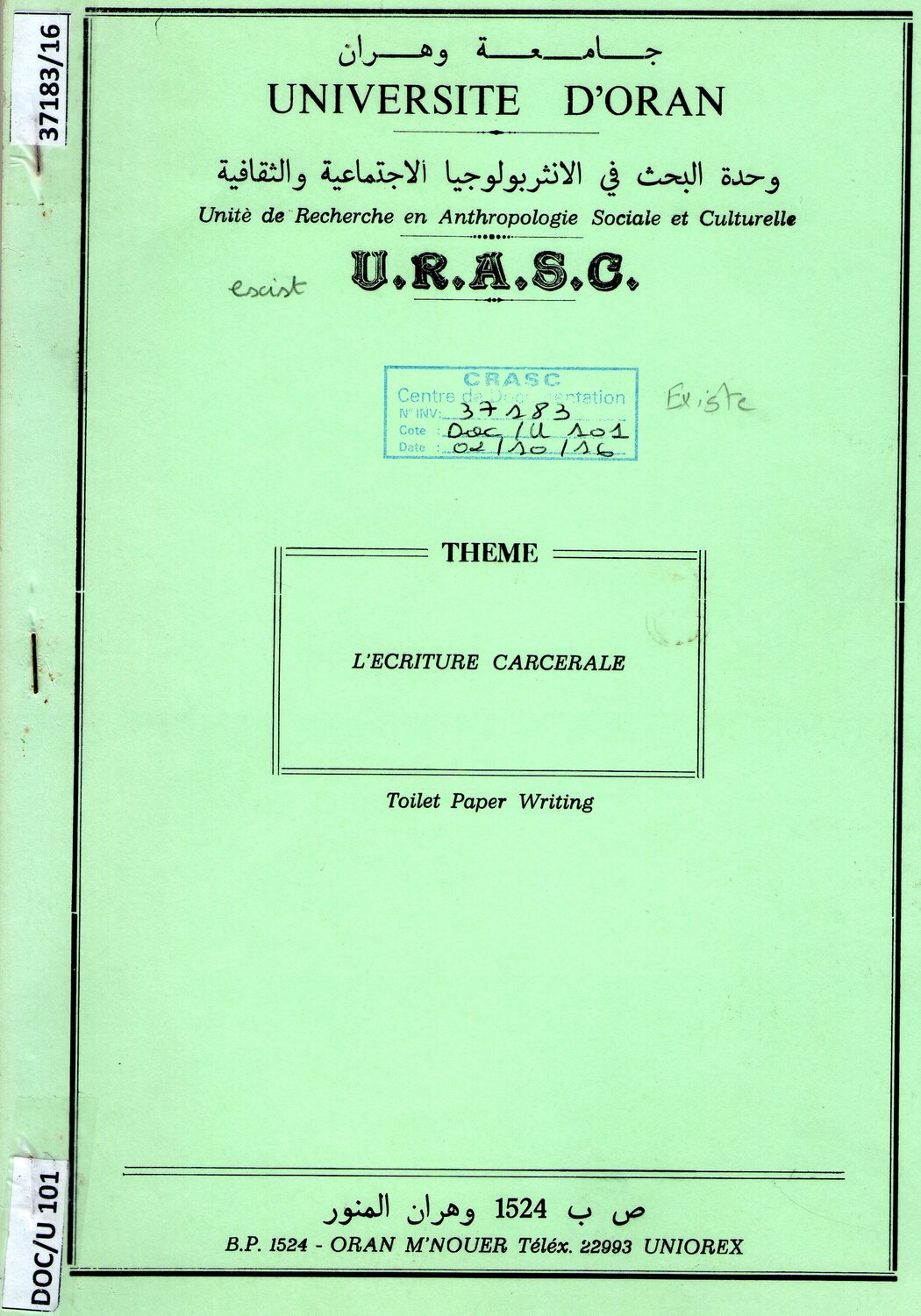 L'écriture carcérale