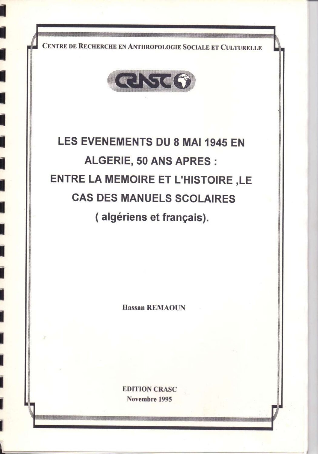 Les évenements du 08 mai 1945 en Algérie